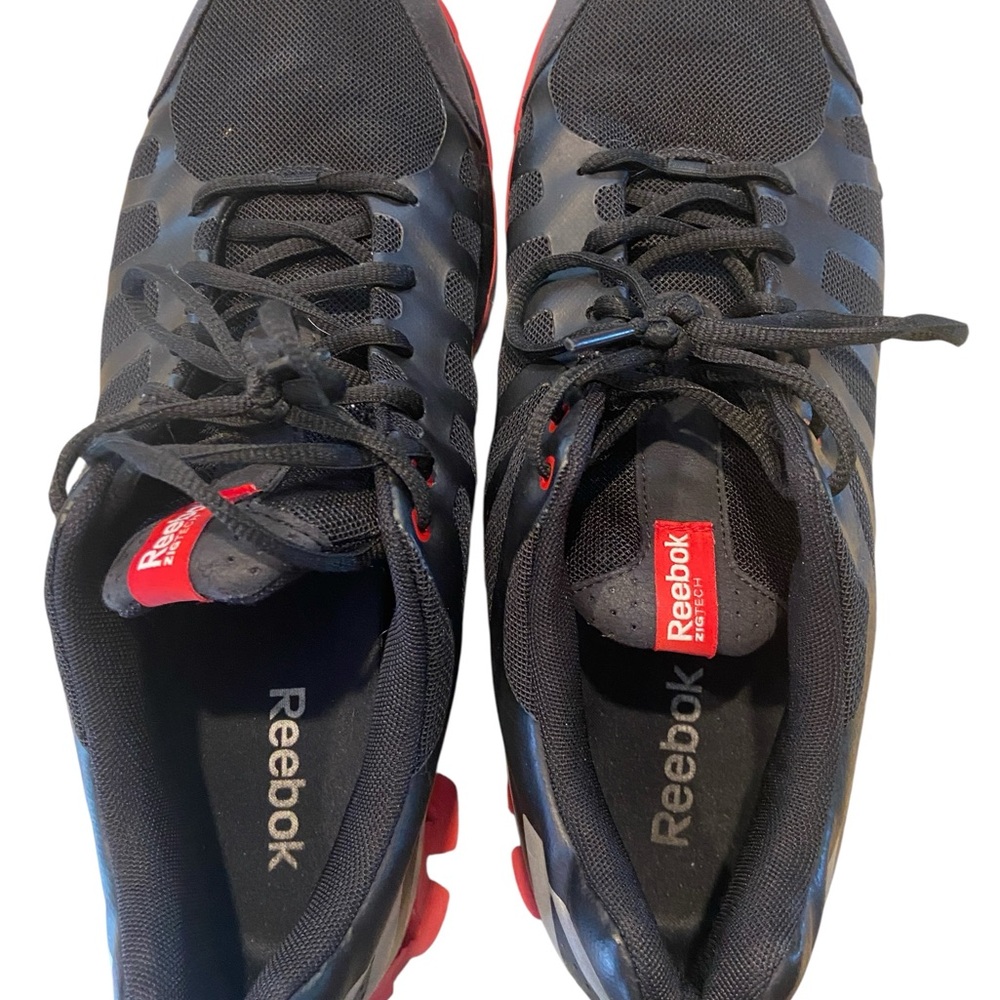 Reebok Zigtech Mesh Men's Black,Red, and Silver Athletic Shoes Size 12. - Picture 3 of 9